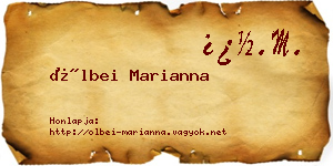 Ölbei Marianna névjegykártya